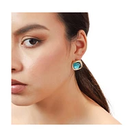 Sohi Geometric-Stone Stud Earrings