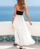 Cupshe Women's Timeless Aura Two-Toned Maxi Beach Dress