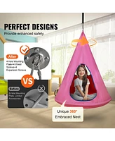 Slickblue Toddler Nest Swing Chair with Adjustable Rope for Indoor and Outdoor Hanging Use