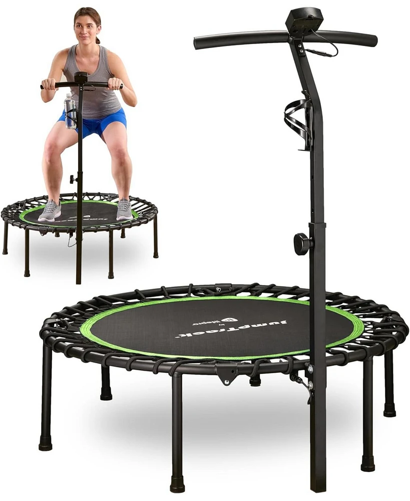 Lifepro JumpTrack 40" Rebounder Trampoline with Jump Counter – Silent Bungee – 225/350 lb Capacity – Low-Impact Home Exercise