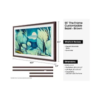 Samsung 55" The Frame Customizable Bezel - Modern Brown