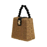 Women's The Straw-Maris Hand Bag - Khaki Brown