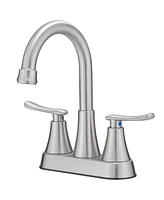 Greenspring 4 in. Centerset 2-Handle High-Arc Bathroom Faucet Brushed Nickel