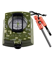Aofar Af-4580 Military Compass & Fire Starter, Waterproof, Shakeproof, Survival Kit for Camping, Hiking, Hunting, Backpacking