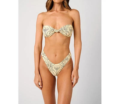 WeWoreWhat Ruched Tie Bandeau Top