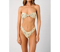 WeWoreWhat Ruched Tie Bandeau Top