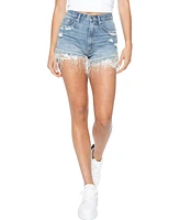 Blue revival Women's Embellished Denim Shorts