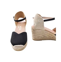 Reus Canvas Espadrille Wedges