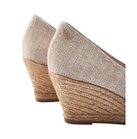 Roses Limited Edition Canvas V Cut Espadrille Wedges