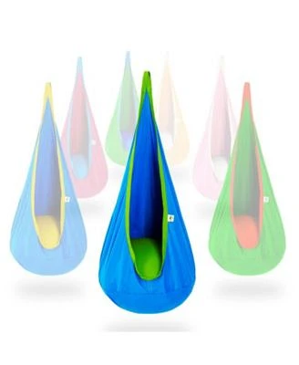 Outree Cotton Kids Pod Swing Seat Blue Pink Bluesensory Swing For Indoor Outdoor