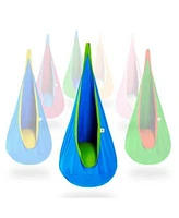 Outree Cotton Kids Pod Swing Seat Blue Pink Bluesensory Swing For Indoor Outdoor