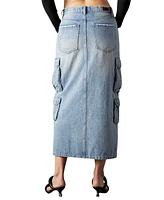 Blue Revival Women's Cargo Major General Midi Skirt