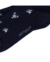 Trafalgar Men's Day At The Beach Mid-Calf Crab & Lobster Dress Novelty Sock (1 Pair)