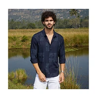Campus Sutra Men's Navy Blue Celtic-Block Shirt