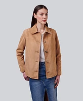 Furniq Uk Women's Suede Shirt Jacket, Created For Macy's
