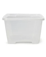 Life Story 6 Quart Rectangular Clear Plastic Lidded Storage Shoe Box, 4 Pack