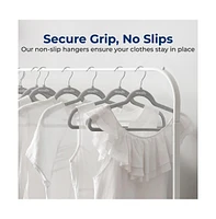SereneLife 50 Pack Velvet Hangers - Non-Slip, 360° Swivel Hook
