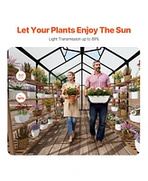 Slickblue Polycarbonate Greenhouse Outdoor Walk-in Greenhouse for Garden