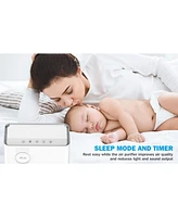 Mooka KJ203F-142 Home Air Purifier for Large Rooms with True Hepa Air Filter