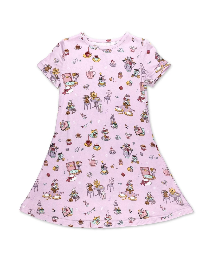 Bellabu Bear Baby Girls Tea Party Short Sleeve Dress