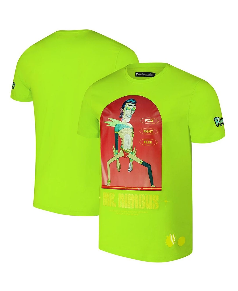 Freeze Max Men's Neon Green Rick and Morty Mr. Nimbus T-Shirt