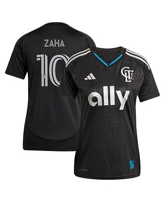 Adidas Women's Wilfried Zaha Black Charlotte Fc 2025 Fortress Kit Replica Player Jersey