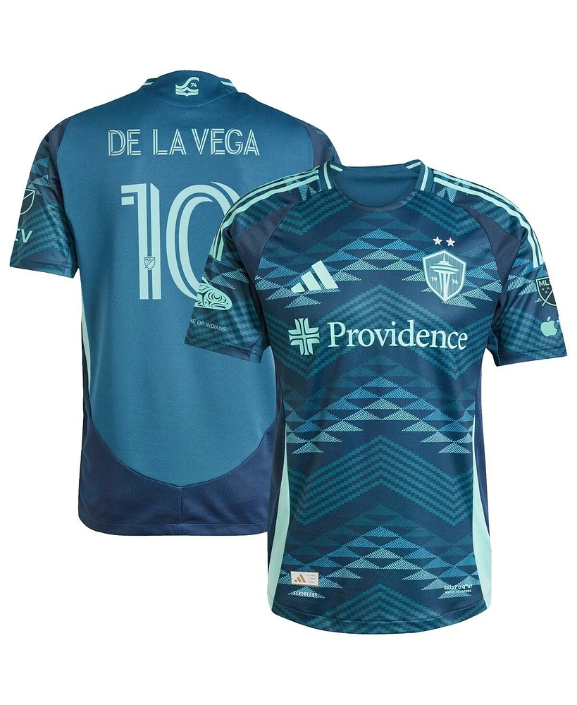 Adidas Men's Pedro de la Vega Blue Seattle Sounders Fc 2025 The Salish Sea Kit Authentic Player Jersey