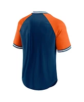 Fanatics Men's Navy/Orange Chicago Bears Hashmark Raglan T-Shirt