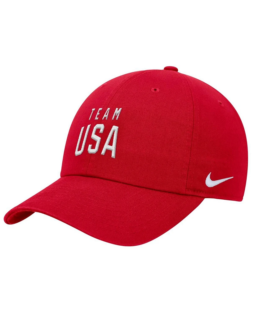 Nike Men's Red Team Usa Club Adjustable Hat