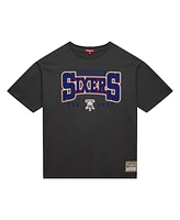 Mitchell & Ness Women's Charcoal Philadelphia 76ers Hardwood Classics Oversized Boyfriend T-Shirt