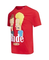 Freeze Max Men's and Women's Red Beavis Head Rude T-Shirt
