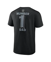 Fanatics Men's Black Las Vegas Raiders Big Tall Number One Dad T-Shirt