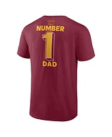Fanatics Men's Burgundy Washington Commanders Big Tall Number One Dad T-Shirt
