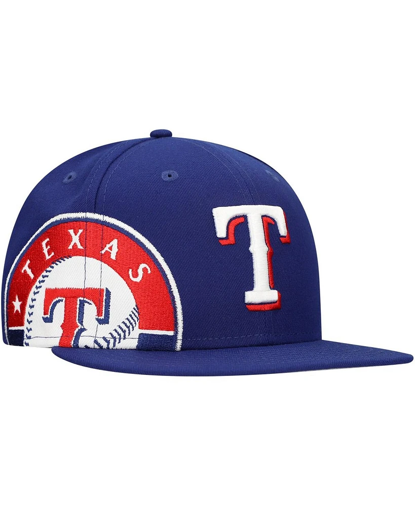 New Era Men's Royal Texas Rangers Logo Strike 9FIFTY Snapback Hat