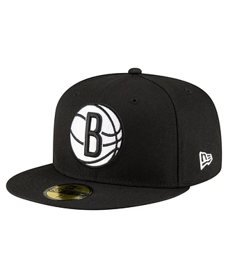 New Era Men's Black Brooklyn Nets 59FIFTY Fitted Hat