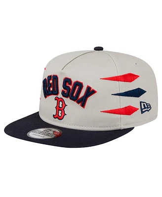 New Era Men's Cream Boston Red Sox Iron Golfer Snapback Hat
