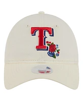 New Era Women's Cream Texas Rangers Floral 9TWENTY Adjustable Hat