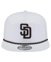 New Era Men's White San Diego Padres Perforated Golfer Snapback Hat