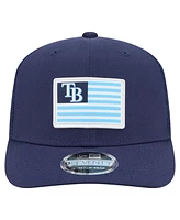 New Era Men's Navy Tampa Bay Rays Flag 9SEVENTY Stretch-Snap Hat