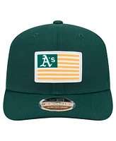 New Era Men's Green Athletics Flag 9SEVENTY Stretch-Snap Hat