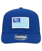 New Era Men's Royal Kansas City Royals Flag 9SEVENTY Stretch-Snap Hat
