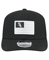 New Era Men's Black Chicago White Sox Flag 9SEVENTY Stretch-Snap Hat