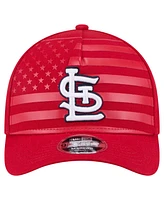 New Era Men's Red St. Louis Cardinals American Flag 9FORTY M-Crown A-Frame Adjustable Hat
