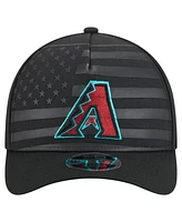 New Era Men's Black Arizona Diamondbacks American Flag 9FORTY M-Crown A-Frame Adjustable Hat