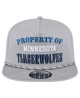 New Era Men's Gray Minnesota Timberwolves Throwback Property Of Golfer Snapback Hat