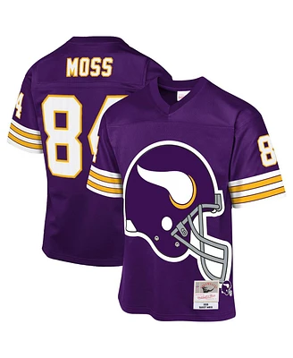 Mitchell & Ness Big Boys and Girls  Randy Moss Purple Minnesota Vikings 1998 Throwback Fashion Jersey