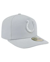 New Era Men's Gray Indianapolis Colts Color Pack A-Frame 59FIFTY Fitted Hat