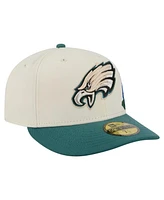New Era Men's Cream/Midnight Green Philadelphia Eagles Tonal Floral 59FIFTY Fitted Hat