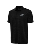 Antigua Men's Heather Black Philadelphia Eagles Layout Polo Shirt