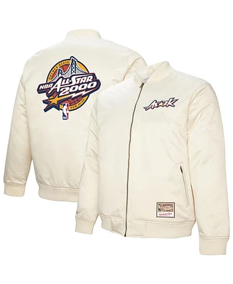 Mitchell & Ness Men's  Cream 2000 Nba All-Star Game Full-Zip Satin Jacket